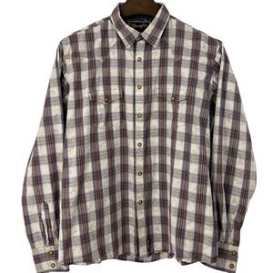 WRANGLER RETRO MEN'S PAISLEY PLAID SNAP LONG SLEEVE WESTERN SHIRT